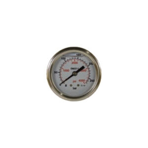 Manómetro com Glicerina 50mm, 1/4"m, aço inox, entrada traseira